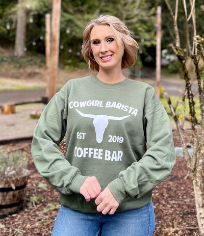 Cowgirl Barista Coffee Bar Crewneck