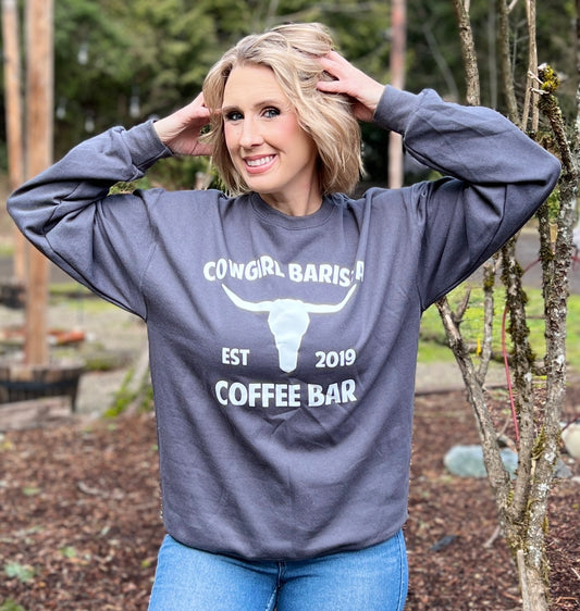 Cowgirl Barista Coffee Bar Crewneck