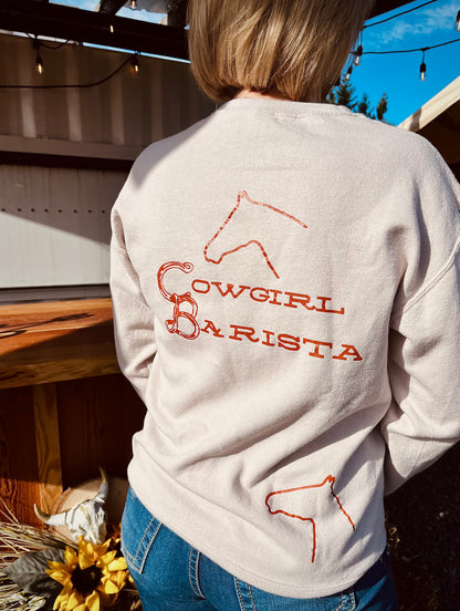 Cowgirl Barista CB Crewneck